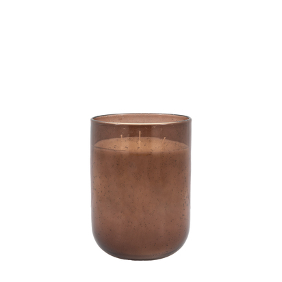 Studio Glass Filled Candle Large Brown Pomegranate  - Large