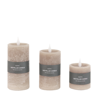 Huxley 1 Wick Candle Greige 3pk