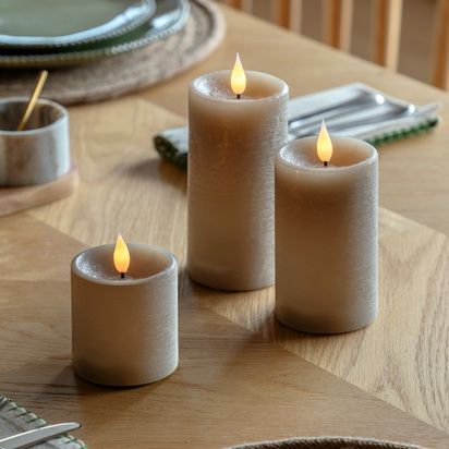 Huxley 1 Wick Candle Greige 3pk