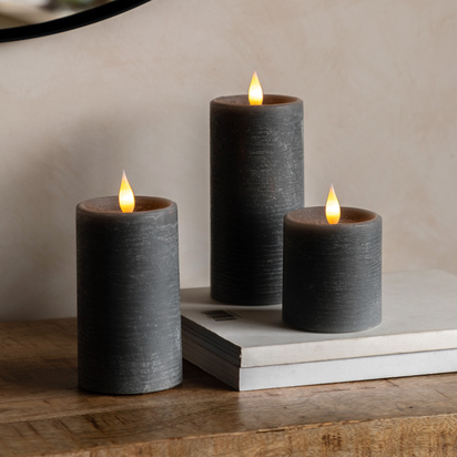 Huxley 1 Wick Candle Grey 3pk