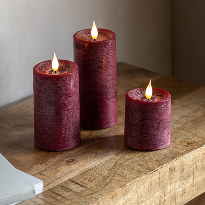 Huxley 1 Wick Candle Oxblood 3pk