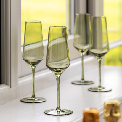 Hartley Glass Smokey Green (4pk)
