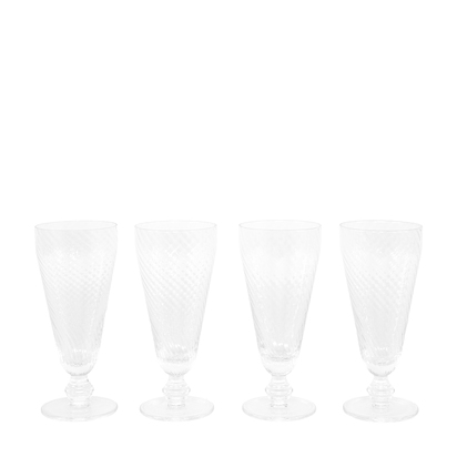 Pembrey Flute Glass Clear (4pk)