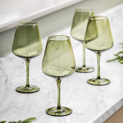 Cavendish Glass Smokey Green (4pk)