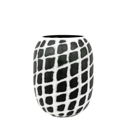 Linley Handblown Carved Mono Glass Vase  - Large