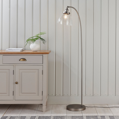 Hansen 1 Floor Light Brushed Silver