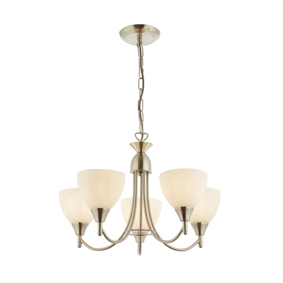 Chiswick 5 Pendant Light Satin Chrome