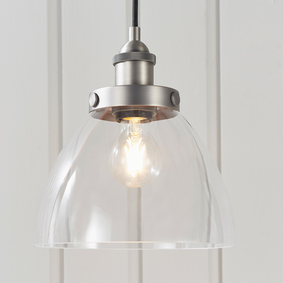 Hansen 1 Pendant Light Brushed Silver