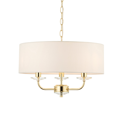 Canterbury 3 Pendant Light Brass