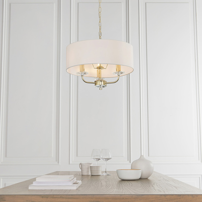 Canterbury 3 Pendant Light Brass