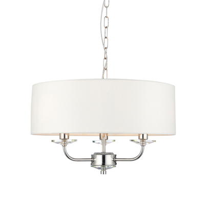 Canterbury 3 Pendant Light Bright Nickel