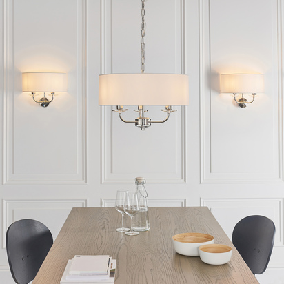 Canterbury 3 Pendant Light Bright Nickel