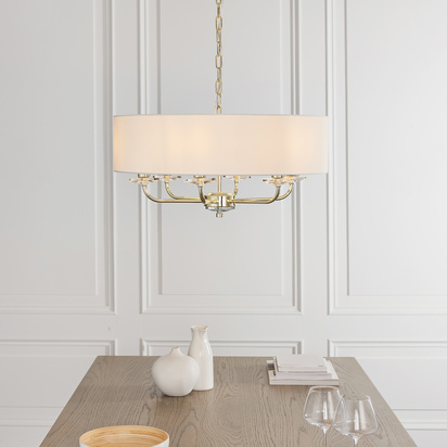 Nixon 6 Pendant Light Brass