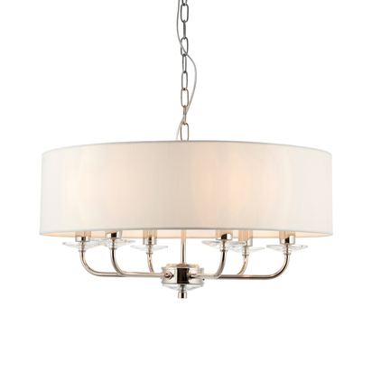 Canterbury 6 Pendant Light Bright Nickel