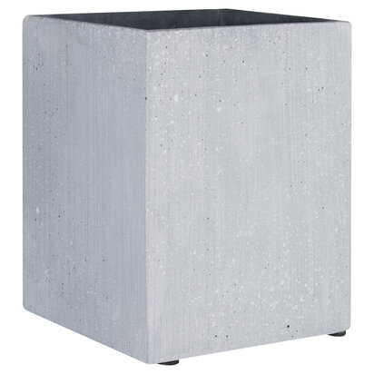 Grey Polyresin Small Square Vase