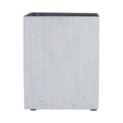 Grey Polyresin Small Square Vase