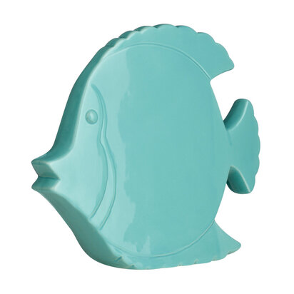 Turquoise Fish Ceramic Wall Art