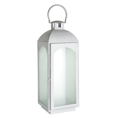 Farol White Wash Large Lantern