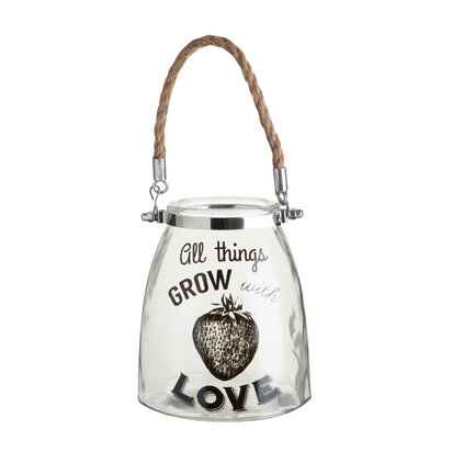 Felicity All Things Grow Glass Lantern