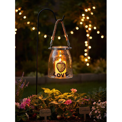 Felicity All Things Grow Glass Lantern