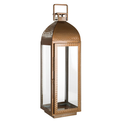 Ravi Large Lantern with Copper Finish
