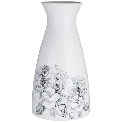White and Black Bloom Vase