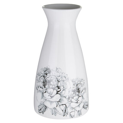 White and Black Bloom Vase
