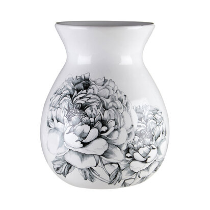Bloom White Floral Design Vase