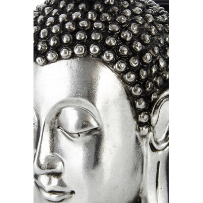 Piper Silver Buddha Head Bookends