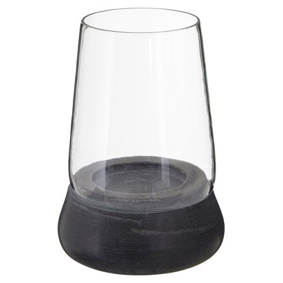 Kira Complements Grey Marble And Glass Candle Holder