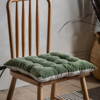 Studio Cotton Velvet Seatpad Olive