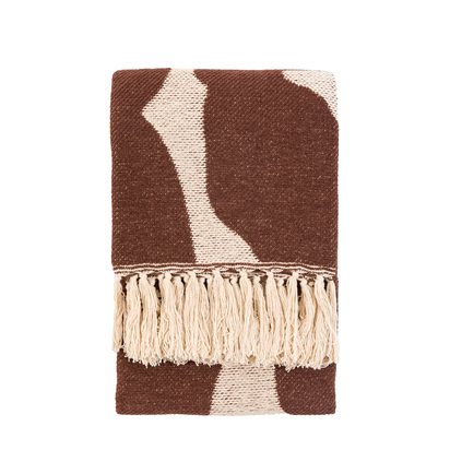 Burford Abstract Throw Chocolate 1300x1700mm