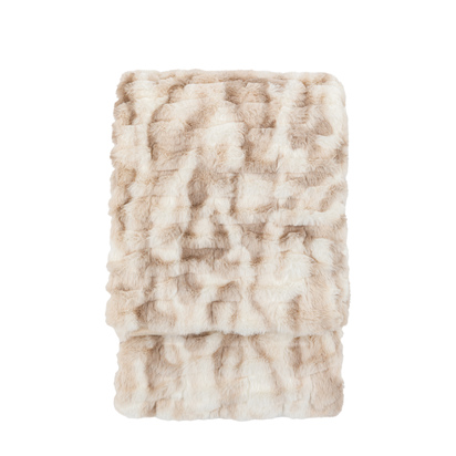 Bramworth Luxe Ruched Faux Fur Throw 1300x1700mm