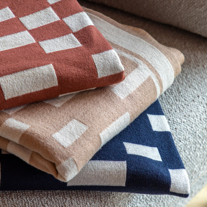 Elmbury Knitted Throw Nutmeg