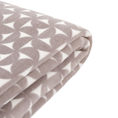 Studio Modern Geo Flannel Throw Grey 1500x2000mm