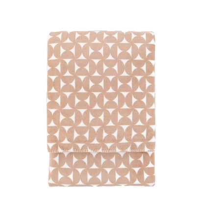 Studio Modern Geo Flannel Throw Taupe 1500x2000mm