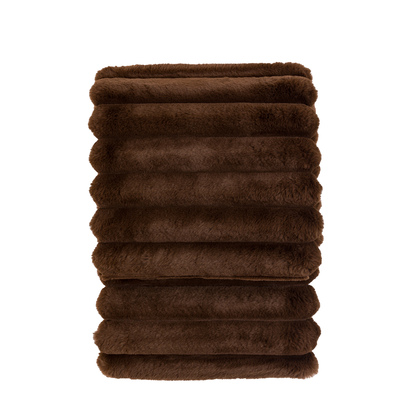 Hartstone Faux Fur Throw Chocolate 1300x1700mm