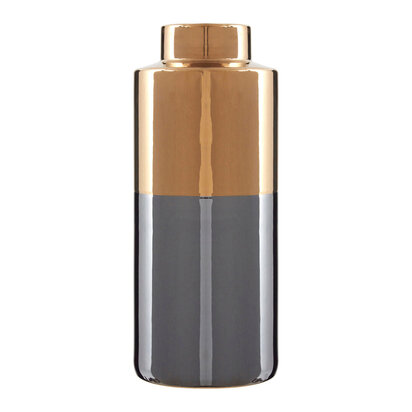 Stellar Grey Large Metallic Vase
