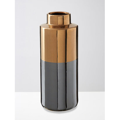 Stellar Grey Large Metallic Vase