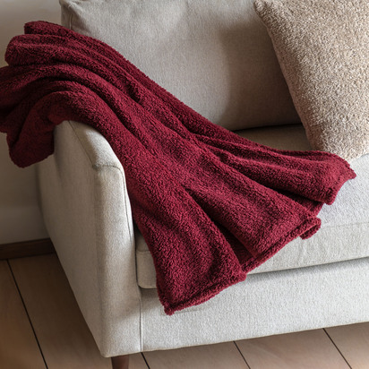 Studio Teddy Fleece Throw Mulberry 1300x1800mm