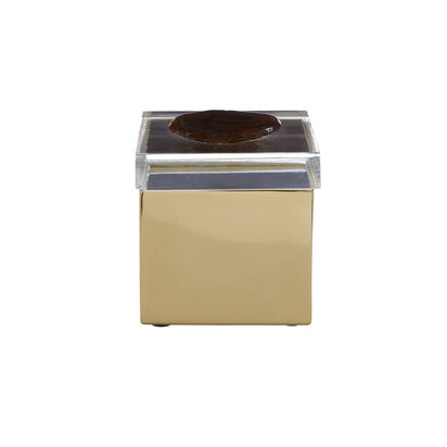 Bowerbird Black Agate Small Trinket Box