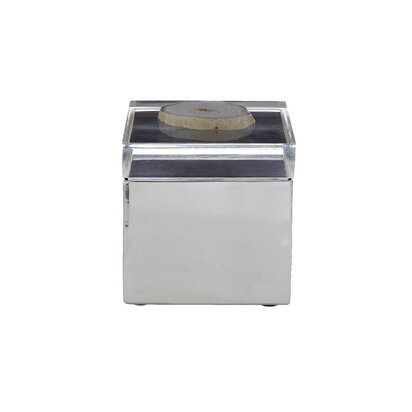 Bowerbird White Agate Small Trinket Box