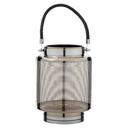 Raya Large Nickel Stripe Lantern