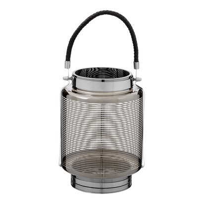 Raya Large Nickel Stripe Lantern