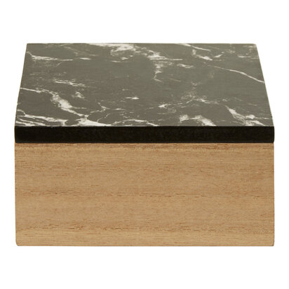 Siaimont Black Marble Effect Trinket Box