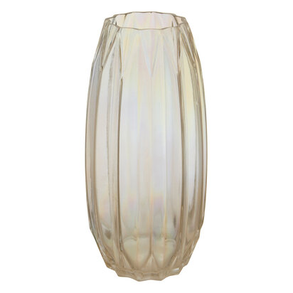 Petro Large Glass Vase with Iridescent Finish