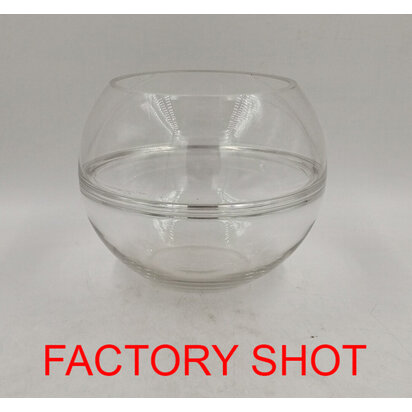 Optik Clear Glass Round Vase