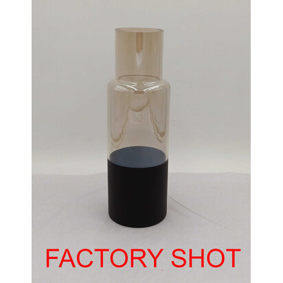 Cova Smoked Glass Bottle Vase