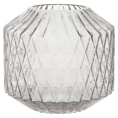 Freyvia Large Grey Glass Vase