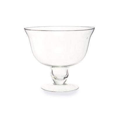 Ambra Clear Glass Footed Bowl